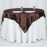 60"x 60" Square Satin Tablecloth Overlay