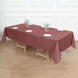 60x102inch Cinnamon Rose Polyester Rectangular Tablecloth