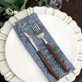 20x20Inch Dusty Blue Premium Sequin Cloth Dinner Napkin | Reusable Linen