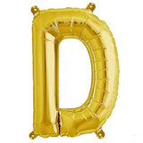 16" Shiny Metallic Gold Mylar Foil Alphabet Letter & Number Balloons