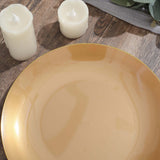 10 Pack | 10inch Gold Round Disposable Dinner Plates With Gold Rim