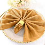 5 Pack | Gold Seamless Cloth Dinner Napkins, Reusable Linen | 20inchx20inch