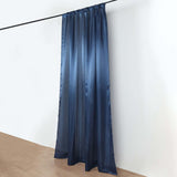 8ftx10ft Navy Blue Satin Formal Event Backdrop Drape, Window Curtain Panel