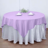 90"x90" Lavender Lilac Square Polyester Table Overlay