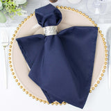 5 Pack | Navy Blue 200 GSM Premium Polyester Dinner Napkins