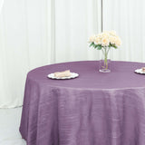 120inch Violet Amethyst Accordion Crinkle Taffeta Round Tablecloth