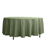 108" Dusty Sage Green Polyester Round Tablecloth