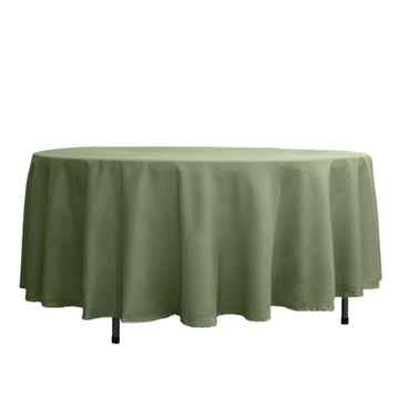 Polyester 108" Round Tablecloth Dusty Sage Green - Wrinkle-Resistant Table Cover