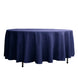 108" Navy Blue Polyester Round Tablecloth