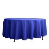 108" Royal Blue Polyester Round Tablecloth