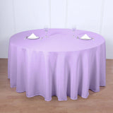 120inch Lavender Lilac Polyester Round Tablecloth