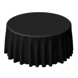 120" Black Polyester Round Tablecloth