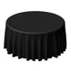 120" Black Polyester Round Tablecloth