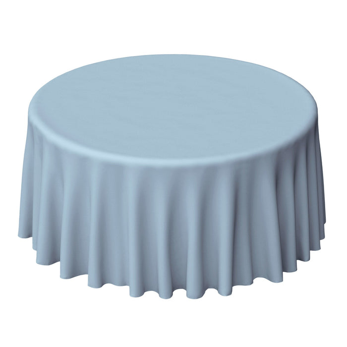 120 inches Dusty Blue Polyester Round Tablecloth