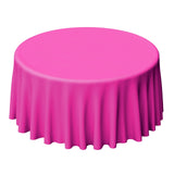 120" Fuchsia Polyester Round Tablecloth