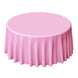 120 inches Pink Polyester Round Tablecloth