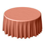 Terracotta (Rust) Seamless Polyester Round Tablecloth - 120inch