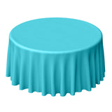 120inch Turquoise Polyester Round Tablecloth