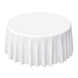 120 inch White Polyester Round Tablecloth