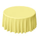 120 inch Yellow Polyester Round Tablecloth