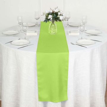 Polyester 12"x108" Table Runner Apple Green - Durable & Wrinkle-Resistant Table Decor