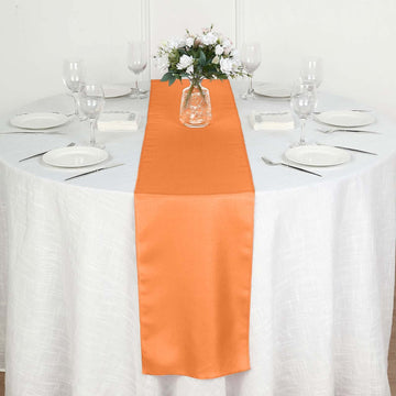 Polyester 12"x108" Table Runner Orange - Durable & Wrinkle-Resistant Table Decor