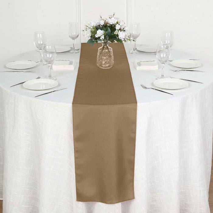 12inch x 108inch Taupe Polyester Table Runner