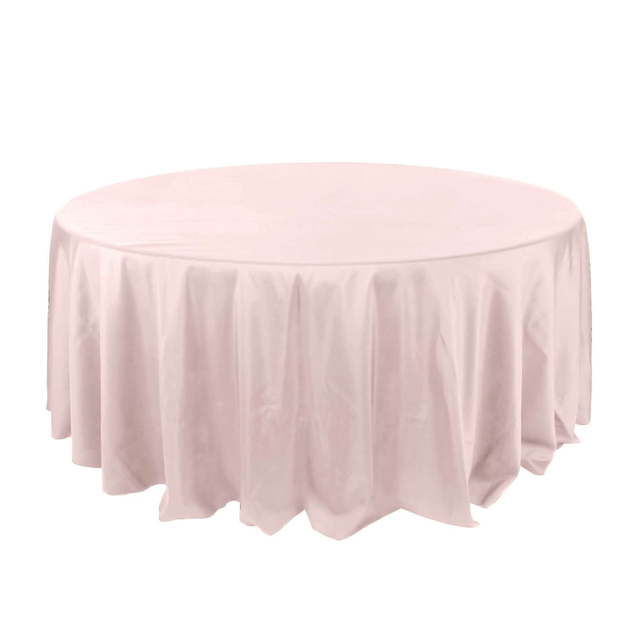 132Inch Blush / Rose Gold Seamless Polyester Round Tablecloth