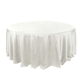 132Inch Ivory Seamless Polyester Round Tablecloth