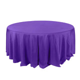 132Inch Purple Seamless Polyester Round Tablecloth