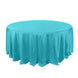 132Inch Turquoise Seamless Polyester Round Tablecloth