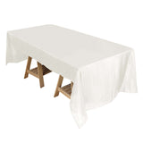 50"x120" Ivory Polyester Rectangular Tablecloth