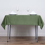 54"x54" Olive Green Square Polyester Table Overlay