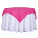 54"x54" Fuchsia Square Polyester Table Overlay