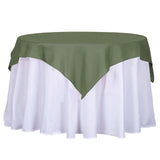 54"x54" Olive Green Square Polyester Table Overlay