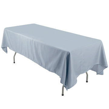 Polyester 60"x126" Rectangle Tablecloth Dusty Blue - Wrinkle-Resistant Table Cover