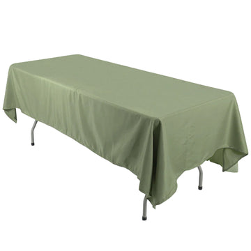 Polyester 60"x126" Rectangle Tablecloth Dusty Sage Green - Wrinkle-Resistant Table Cover