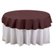 70" Round Chocolate Polyester Linen Tablecloth