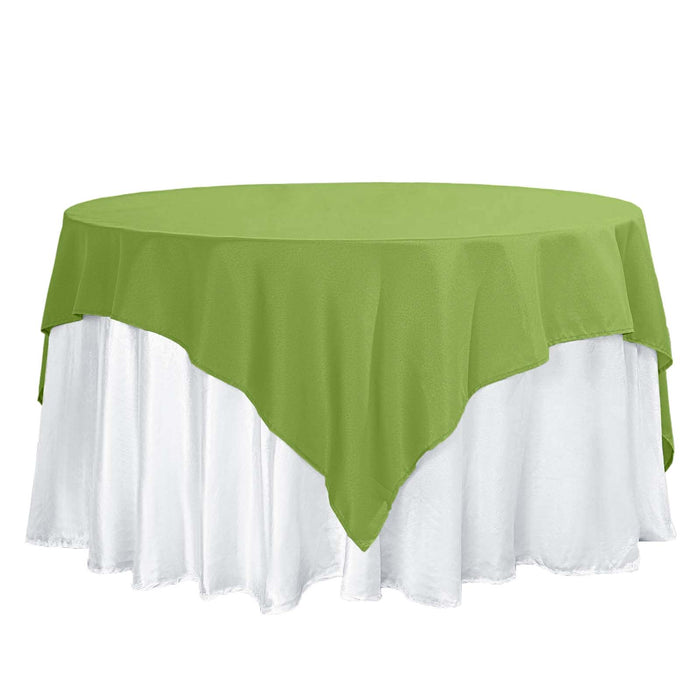 70"x70" Apple Green Square Polyester Table Overlay