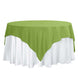 70"x70" Apple Green Square Polyester Table Overlay