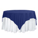 70"x70" Navy Blue Square Polyester Table Overlay