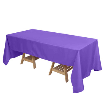 Polyester 72"x120" Rectangle Tablecloth Purple - Durable and Stylish Table Cover