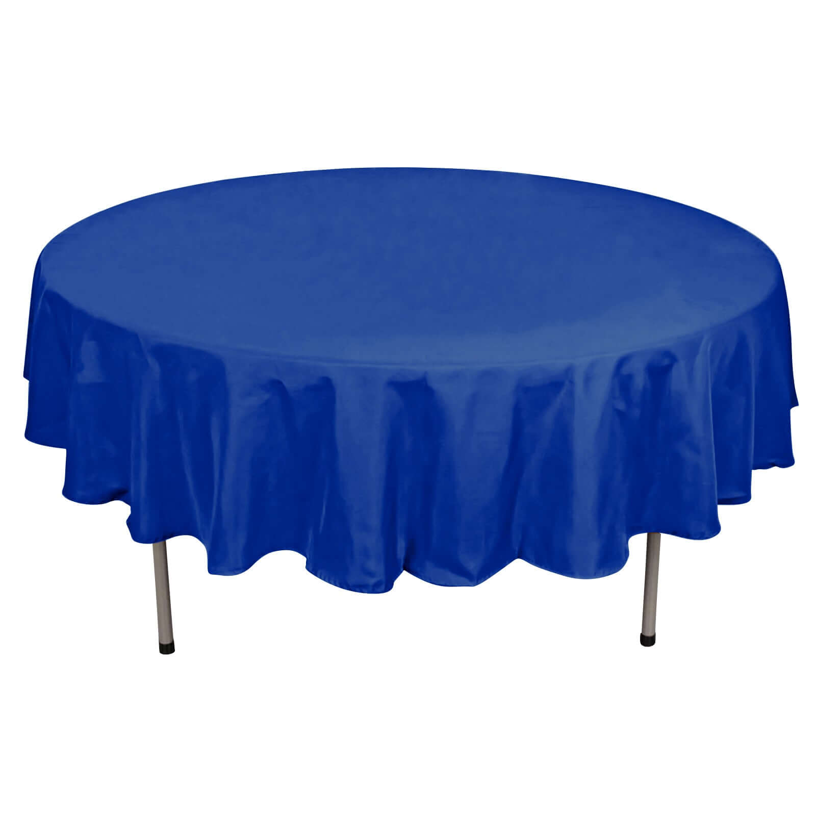 Polyester 90" Round Tablecloth Royal Blue - Stain & Wrinkle-Resistant Table Cover