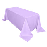 90inch x 132inch Lavender Lilac Polyester Rectangular Tablecloth