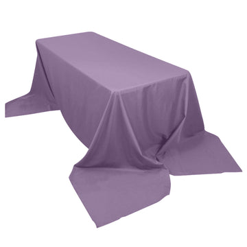 Polyester 90"x156" Rectangle Tablecloth Violet Amethyst - Seamless Wrinkle-Resistant Table Cover