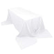 90"x156" White Polyester Rectangular Tablecloth