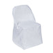 White Polyester Folding Chair Cover, Reusable Stain Resistant Slip On Chair Cover#whtbkgd