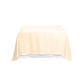 90"x90" Beige Square Polyester Table Overlay