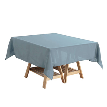 Polyester Square 54"x54" Tablecloth Dusty Blue - Wrinkle-Resistant & Durable Table Cover