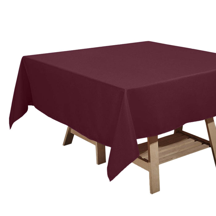 Burgundy Polyester Square Tablecloth 70"x70"